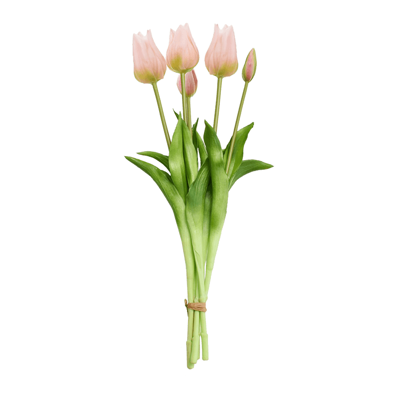Искусственный тюльпан-спрей 3 цветка 2 бутона 46 см